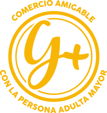 Sello comercio amigable con persona adulta mayor